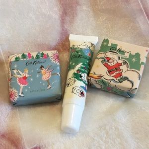 Cath Kidston Beauty Treats Holiday Sampler NWOT Mini Fizzer Soap Lip Balm Trio